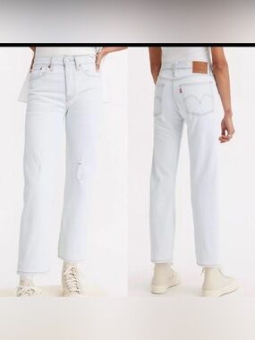 Levi’s Premium Wedgie Straight Ankle Jeans in Your Word Blue Jeans. Women’s 27